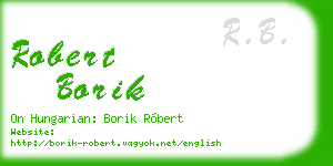 robert borik business card