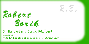 robert borik business card